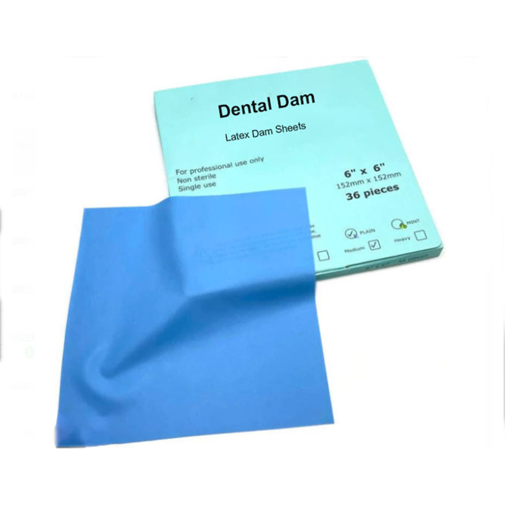 Disposable dental latex silk blue dam sheet rubber dental dam